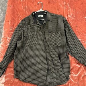 Black and Brown flannel Shirt Jacket